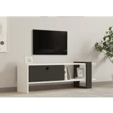 Hanah Home TV Stand Anthracite White Funda bútor