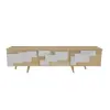  Hanah Home TV Stand Oak White 3 D - Oak, White
