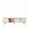  Hanah Home TV Stand Sapphire Oak White Latina 180 - Sapphire Oak, White