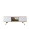  Hanah Home TV Stand Sapphire Oak White Siena - Sapphire Oak, White