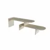  Hanah Home TV Stand Travertine Puzzle - Travertine