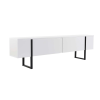  Hanah Home TV Stand White Black Serenity - White, Black