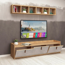  Hanah Home TV Unit Oak White Sleppa bútor