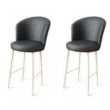 Hanah Home Uras Anthracite and White bárszék szett, 2 db, antracit, 2 db bútor