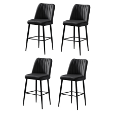 Hanah Home Vento Black bárszék szett, 4 db, fekete, 4 db bútor