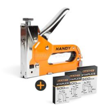 Handy 10442 tűzőgép + kiszedő eszköz + 3 féle kapocs kézi tűzőkapocs szett (HANDY_10442) gemkapocs, tűzőkapocs