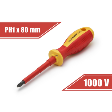 Handy (10567) szigetelt csavarhúzó PH1x4,5x80 mm, 1000V-ig barkácsolás, csiszolás, rögzítés