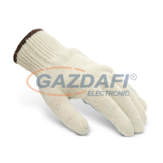  HANDY 11133L12 Csúszásmentes pamut kesztyű, PVC pöttyözött, L méret