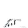 Hansgrohe AX CITTERIO 4-lyukú peremre szerelhető, termosztátos kádcsaptelep, króm 36411000