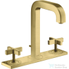 Hansgrohe AXOR CITTERIO 3 üléses mosdó csaptelep automata leeresztővel,szálcsiszolt sárgaréz hatású 39134950