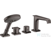 Hansgrohe AXOR CITTERIO 4 üléses peremre szerelhető termosztátos kádtöltő csaptelep,szálcsiszolt fekete króm 36411340