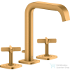 Hansgrohe AXOR CITTERIO E 3 üléses mosdó csaptelep automata leeresztővel,szálcsiszolt arany hatású 36108250