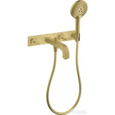 Hansgrohe AXOR Citterio falsík alatti kádtöltő csaptelep zuhanyszettel,szálcsiszolt sárgaréz hatású 39442950 csaptelep