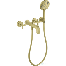 Hansgrohe AXOR CITTERIO falsík alatti kádtöltő csaptelep zuhanyszettel,szálcsiszolt sárgaréz hatású 39447950 csaptelep