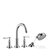 Hansgrohe AXOR MONTREUX 4-lyukú, peremre szerelhető kádcsaptelep, króm 16550000
