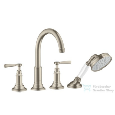 Hansgrohe AXOR MONTREUX 4-lyukú, peremre szerelhető kádcsaptelep, szálcsiszolt nikkel 16550820 csaptelep