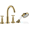 Hansgrohe AXOR MONTREUX 4 üléses épített peremre szerelhető kádcsaptelep,polírozott arany hatású 16544990