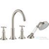 Hansgrohe AXOR MONTREUX 4 üléses peremre szerelhető kádtöltő csaptelep,rozsdamentes acél hatású 16546800
