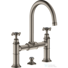 Hansgrohe AXOR MONTREUX felsőhidas mosdó csaptelep automata leeresztővel,rozsdamentes acél hatású 16510800 csaptelep