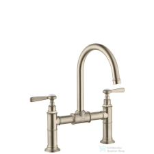 Hansgrohe AXOR MONTREUX kétkaros mosdó csaptelep 220, automata leeresztővel, szálcsiszolt nikkel 16511820 csaptelep