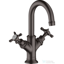 Hansgrohe AXOR MONTREUX kétkaros mosdó csaptelep automata leeresztővel,szálcsiszolt fekete króm 16505340 csaptelep