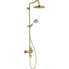 Hansgrohe Axor Montreux Showerpipe zuhanyrendszer,szálcsiszolt sárgaréz hatású 16572950 csaptelep