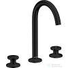 Hansgrohe AXOR ONE Select 170 3 üléses mosdó csaptelep, klik-klak leeresztővel, matt fekete 48070670