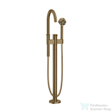 Hansgrohe AXOR ONE szabadonálló kádtöltő csaptelep zuhanyszettel,alaptest nélkül,szálcsiszolt bronz 48440140 csaptelep