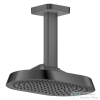 Hansgrohe AXOR SHOWERSPHERE Ecosmart+ 25x16 cm-es 1 jet mennyezeti esőztető zuhanykarral, szálcsiszolt fekete króm 39771340