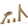 Hansgrohe Axor Starck Organic 4 üléses peremre szerelhető termosztátos kádtöltő csaptelep,szálcsiszolt bronz 12425140