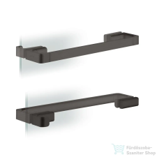 Hansgrohe AXOR UNIVERSAL SOFTSQUARE zuhanyajtó fogantyú,szálcsiszolt fekete króm 42837340 fürdőszoba kiegészítő