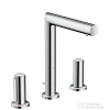 Hansgrohe AXOR UNO 3-lyukú mosdócsaptelep, 200 Zero fogantyúval, automata lefolyóval króm 45133000