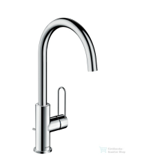 Hansgrohe AXOR UNO egykaros mosdócsaptelep, 210 loop fogantyúval, automata lefolyóval króm 38036000 csaptelep
