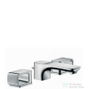 Hansgrohe AXOR URQUIOLA 3-lyukú mosdócsaptelep DN15 takarórozettákkal, automata leeresztővel, króm 11041000