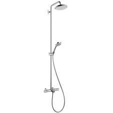  Hansgrohe Croma 220 Showerpipe &#216; 220 mm - Termosztátos csapteleppel kádhoz, króm 27223000 fürdőkellék
