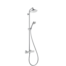  Hansgrohe Croma 220 Showerpipes &#216; 220 mm - Termosztátos csapteleppel zuhanyzóhoz, króm 27185000 fürdőkellék