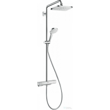 Hansgrohe CROMA E Showerpipe Ecosmart 280, 1 jet, termosztátos zuhanyrendszer, króm 27660000 csaptelep