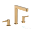 Hansgrohe FINORIS 160 3 üléses mosdó csaptelep click-clack leeresztővel, szálcsiszolt bronz 76034140