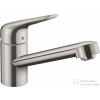 Hansgrohe FOCUS M42 mosogató csaptelep, nemesacél felület 71808800