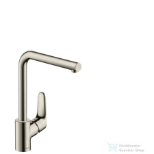 Hansgrohe HG Focus konyhai csaptelep, elforgatható kifolyóval, rozsdamentes acél hatású 31817800 csaptelep