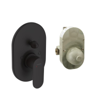 Hansgrohe Kád csaptelep Hansgrohe Vernis Blend vakolat alatti résszel együtt matt fekete 71473670 csaptelep