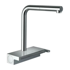 Hansgrohe Konyhai csaptelep kihúzható zuhanyzóval, 2 fúvókával, Hansgrohe Aquno Select M81 250 króm csaptelep