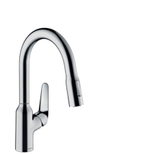 Hansgrohe Mosogató csaptelep Hansgrohe Focus kihúzható zuhannyal, 2 áram króm 71821000 csaptelep