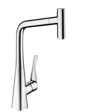 Hansgrohe Mosogató csaptelep Hansgrohe Metris kihúzható zuhannyal króm 73803000 csaptelep