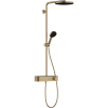 Hansgrohe Pulsify S Showerpipe 260 1 jet és ShowerTablet Select 400 Szálcsiszolt Bronz