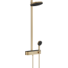 Hansgrohe Pulsify S Showerpipe 260 2 jet és ShowerTablet Select 400 Szálcsiszolt Bronz