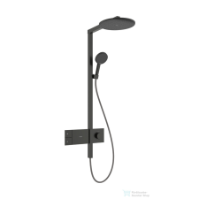 Hansgrohe RAINDANCE ALIVE S 1 jet termosztátos zuhanyrendszer, szálcsiszolt fekete króm 24582340 csaptelep