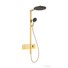 Hansgrohe RAINDANCE ALIVE S EcoSmart 1 jet termosztátos zuhanyrendszer, polírozott arany hatású 24582990 csaptelep