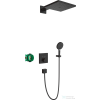 Hansgrohe RAINDANCE E Showerselect 300 termosztátos komplett falsík alatti zuhanyrendszer,1jet, matt fekete 27939670