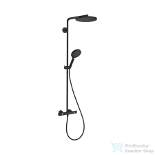 Hansgrohe RAINDANCE S Showerpipe 240, 1jet, Ecosmart+ termosztátos zuhanyrendszer, matt fekete 28825670 csaptelep